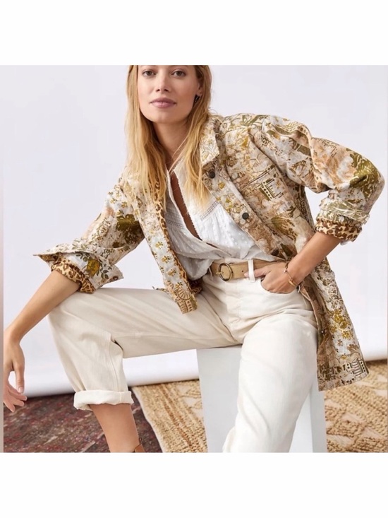 Anthropologie Jackets & Blazers - Anthropologie Pilcro Medium shirt jacket outdoor printed camo cheetah shacket